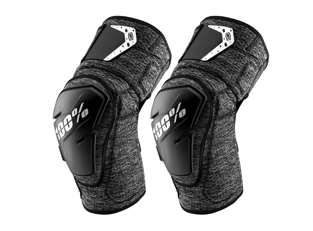 100% Fortis Knee Guard - Gray Heather-Black