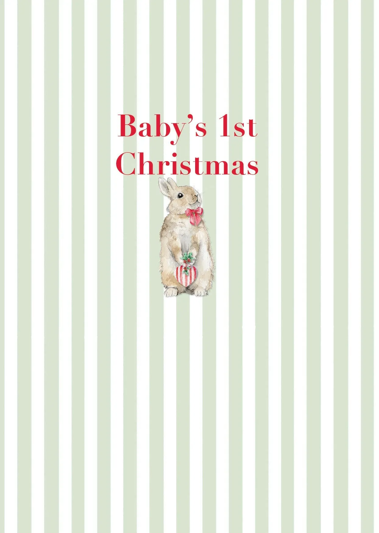 A6 Greeting Card with Ceramic Keepsake - Christmas Babies First