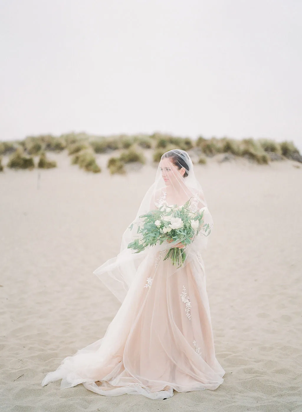 ADDISON | Sheer Wedding Veil with Long Blusher