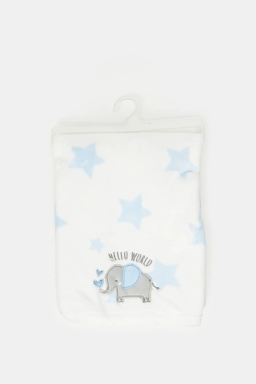 Baby Blue Printed Plush Blanket