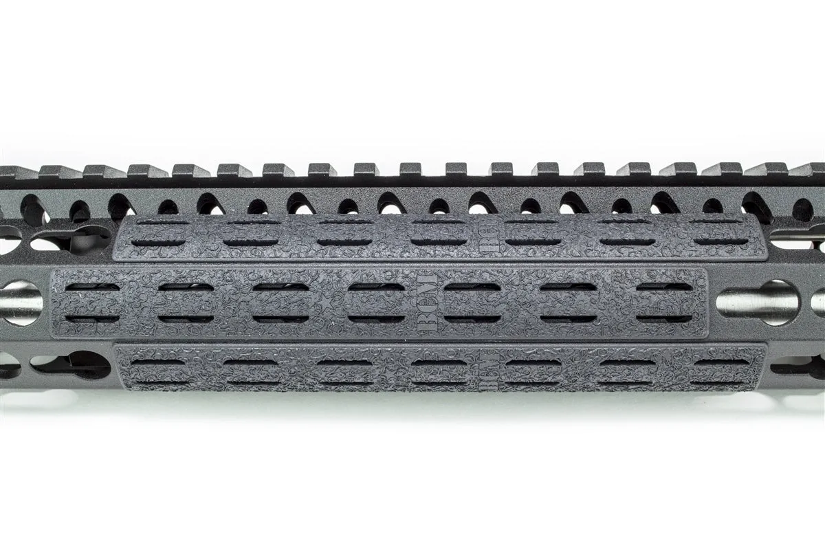 BCM GUNFIGHTER KEYMOD RAIL PANEL KIT 5.5-INCH FIVE PACK (Black / Tan)