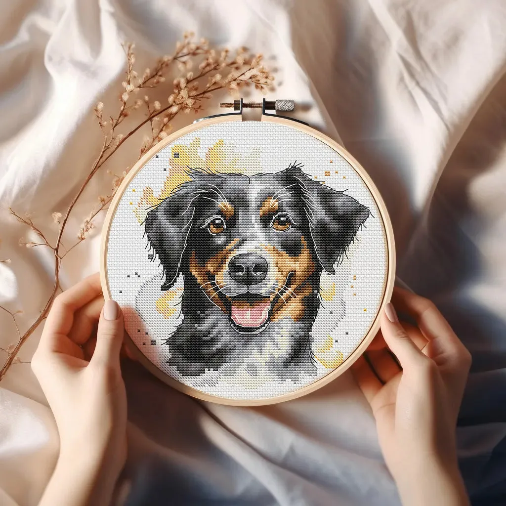 Bernese Mountain Dog - PDF Cross Stitch Pattern