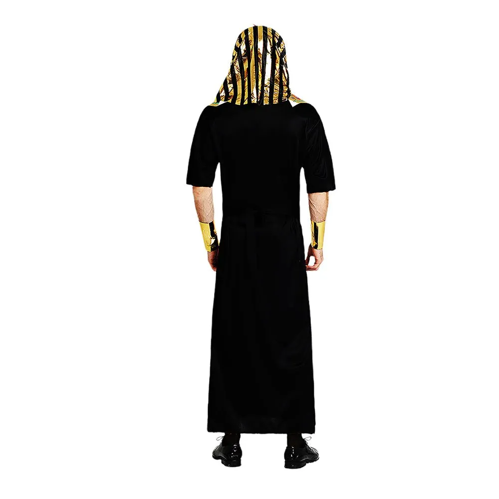 Black Egyptian King Adults Halloween Costume Dress Up