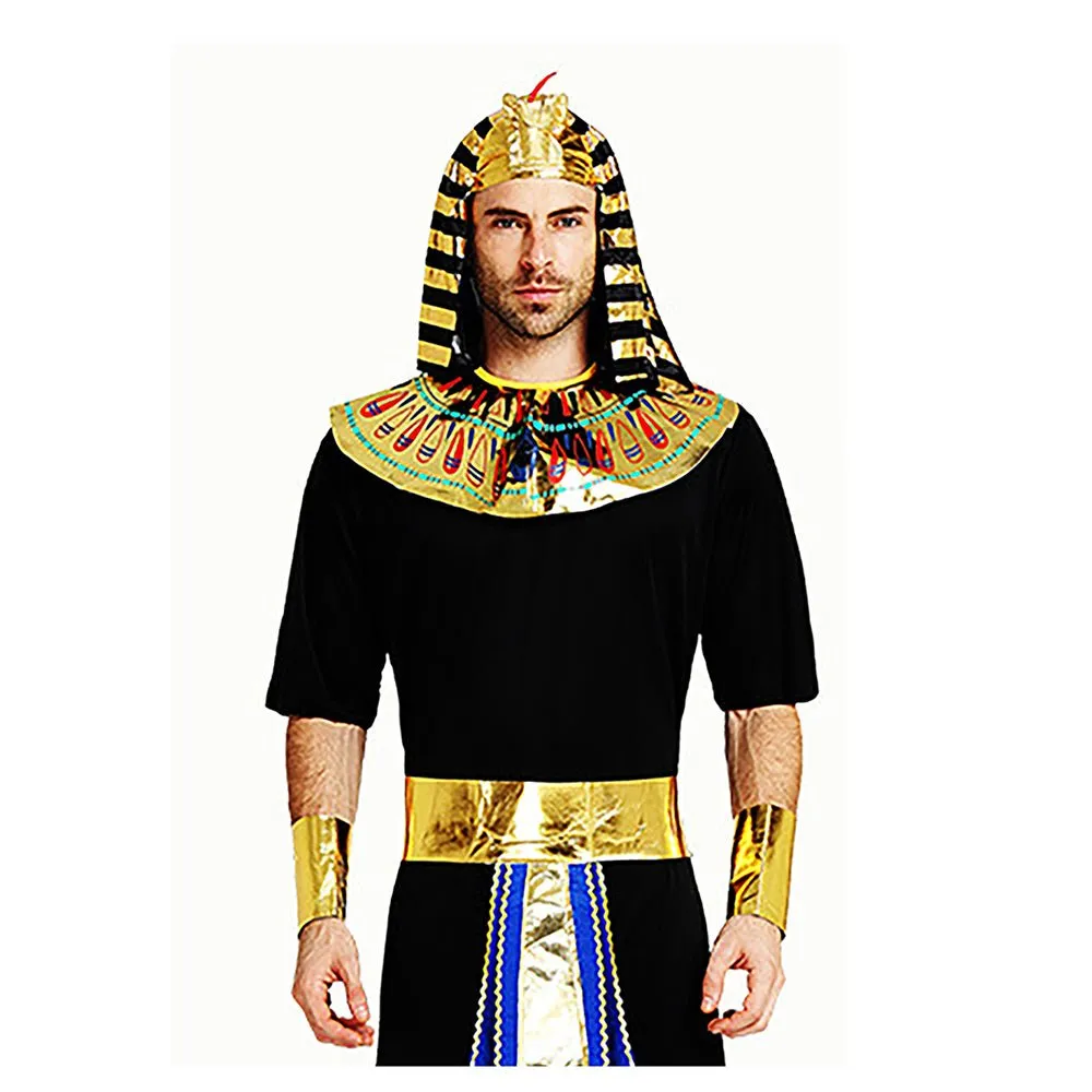 Black Egyptian King Adults Halloween Costume Dress Up