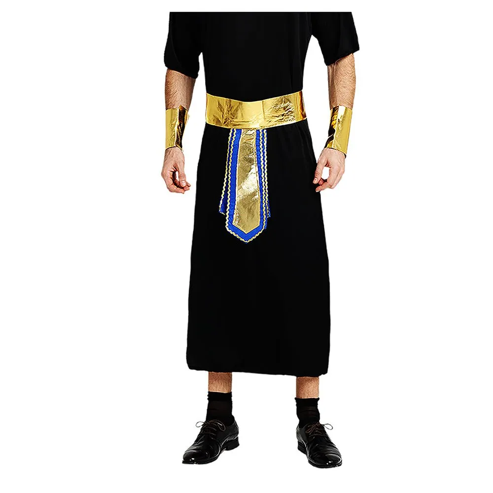 Black Egyptian King Adults Halloween Costume Dress Up