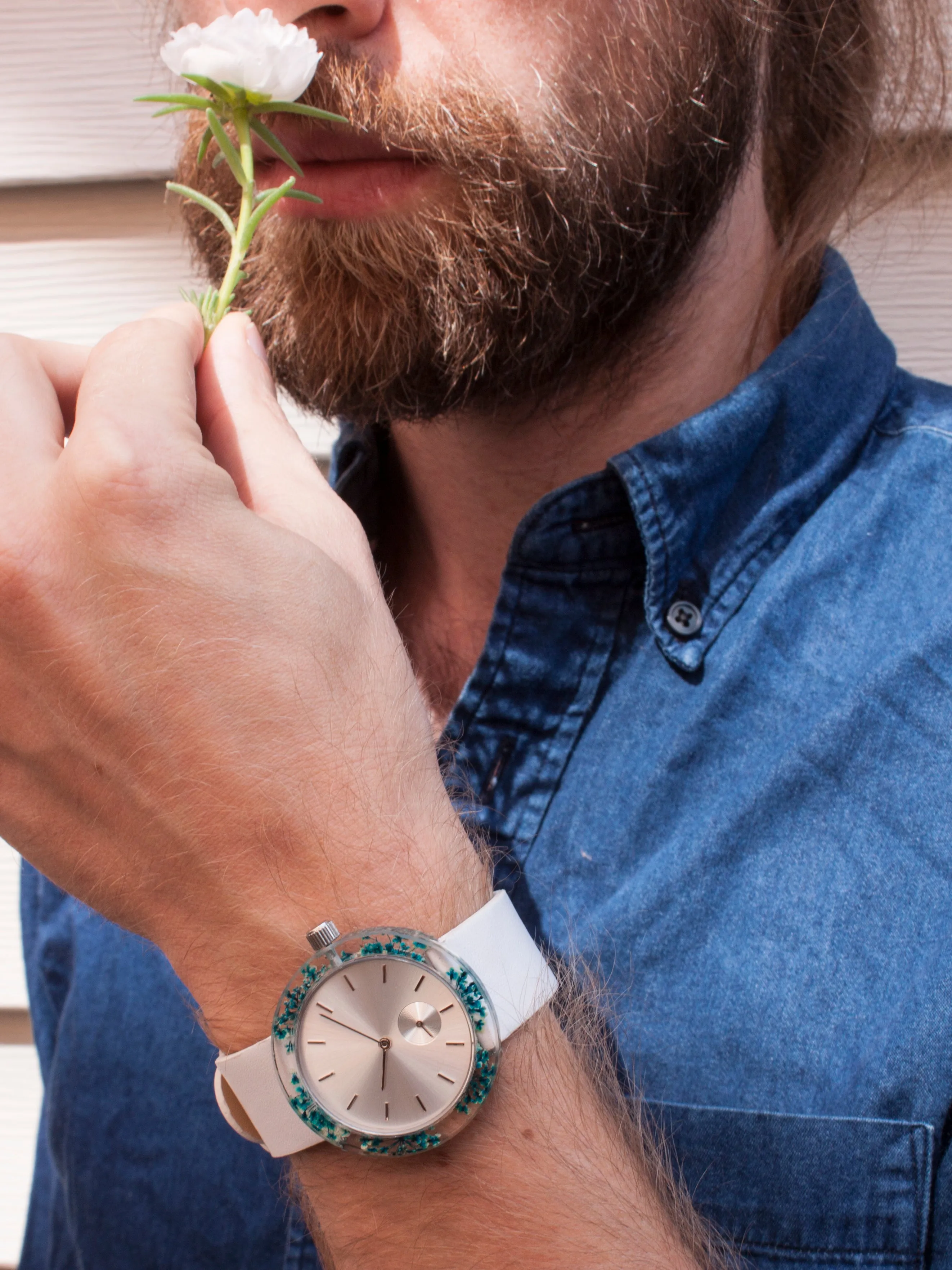 Blue Queen Anne's Lace Botanist Watch