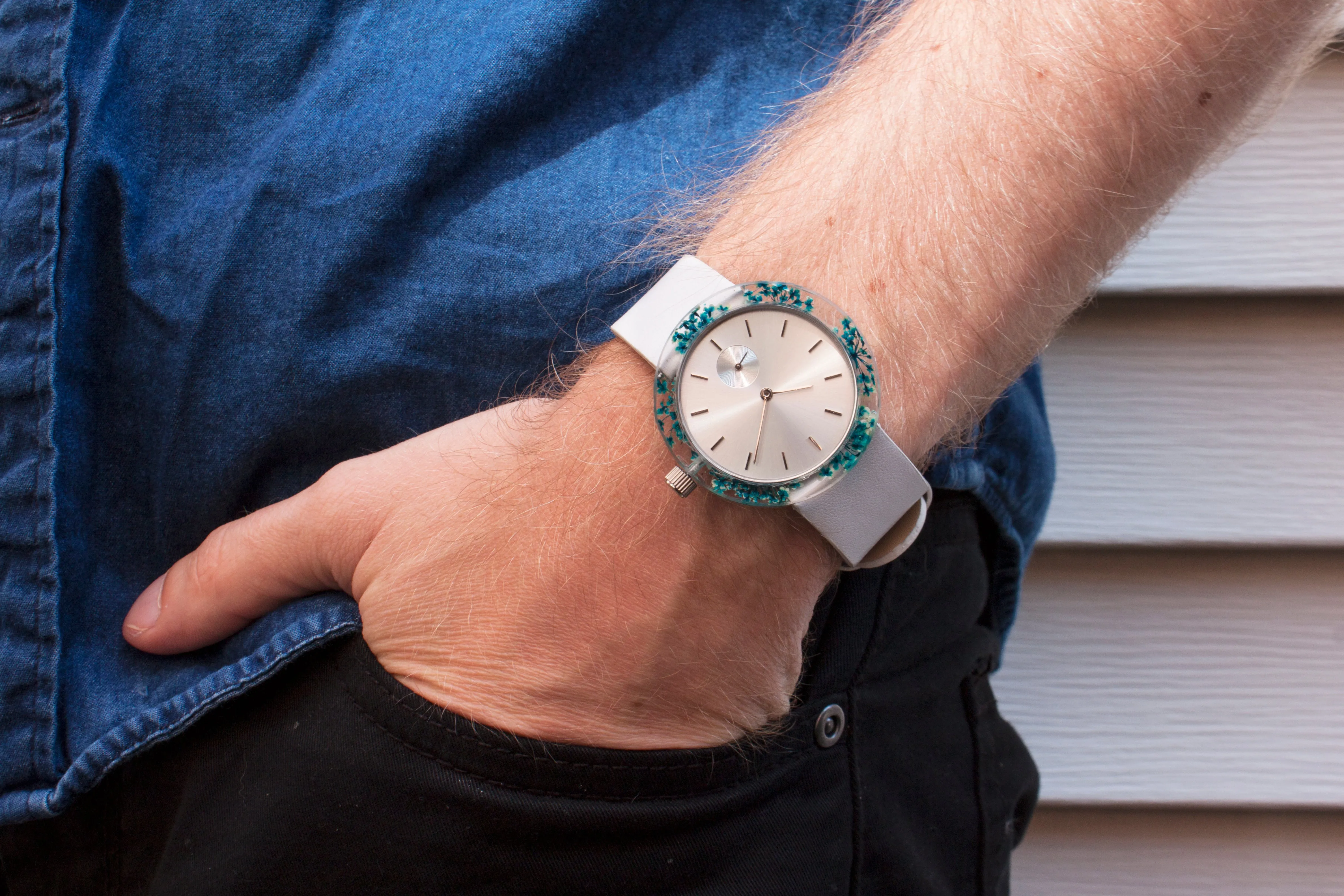 Blue Queen Anne's Lace Botanist Watch