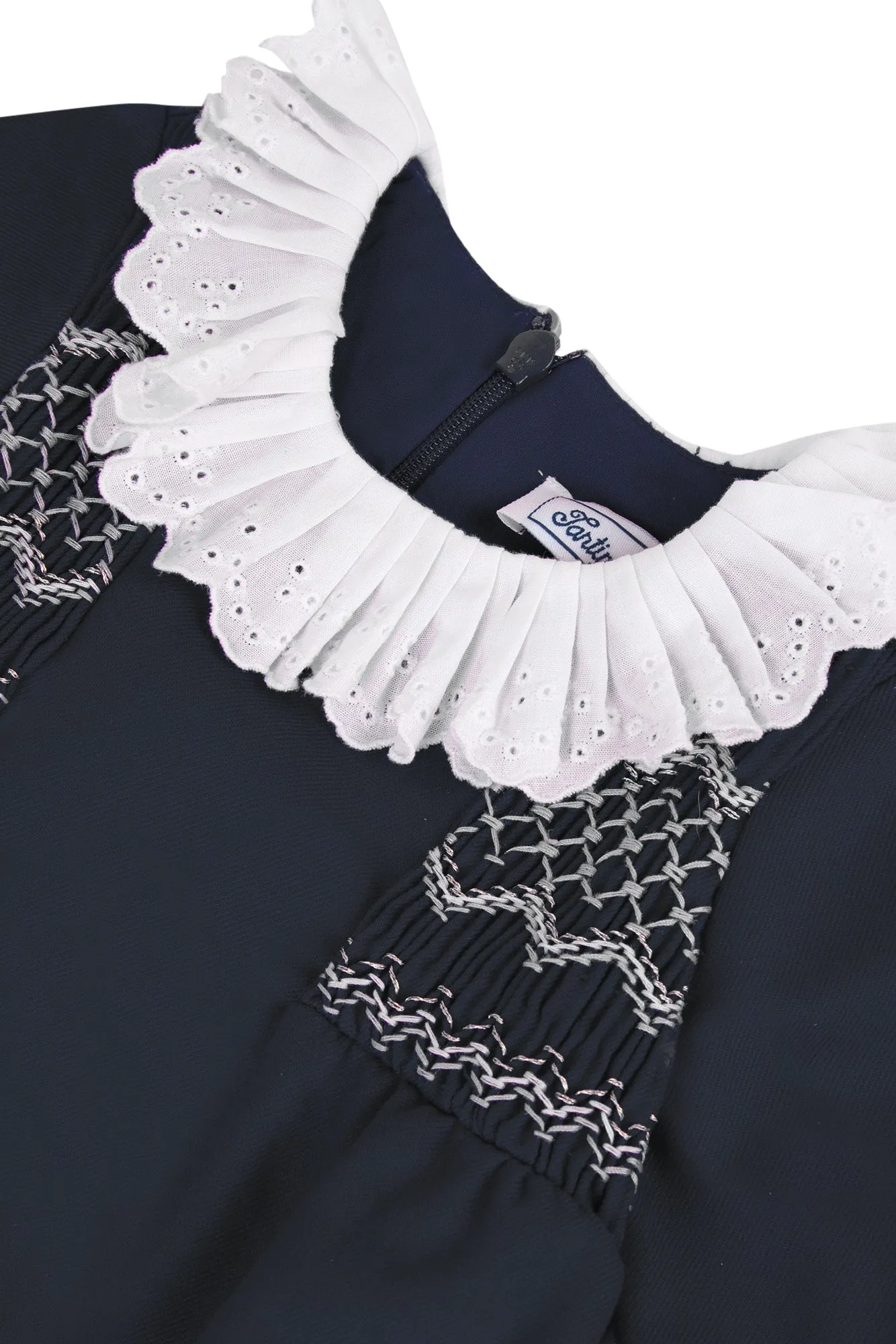 Dress - Navy smocked