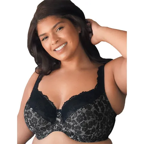 Fit Fully Yours Serena Lace Plunge Bra Black Leopard