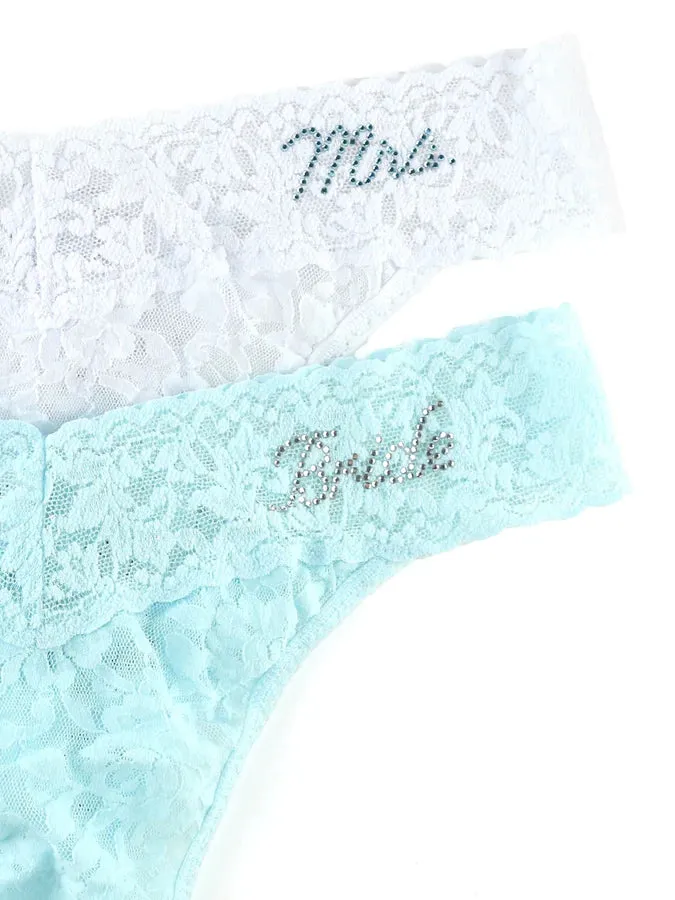 HANKY PANKY~ Box of 2 Bride and Mrs  original thongs