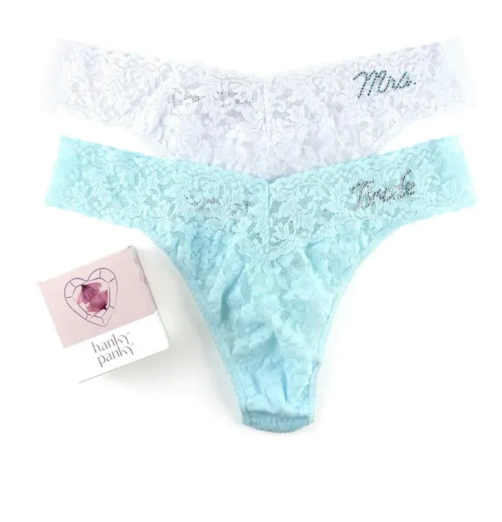 HANKY PANKY~ Box of 2 Bride and Mrs  original thongs