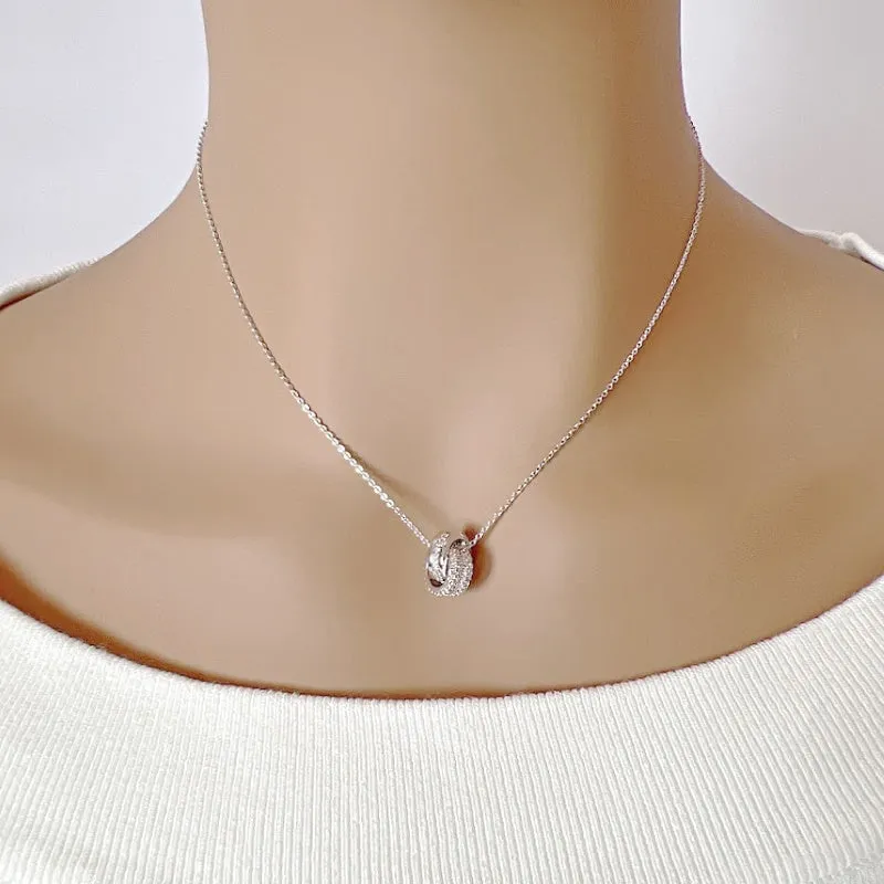 Interlocking Cubic Zirconia Necklace