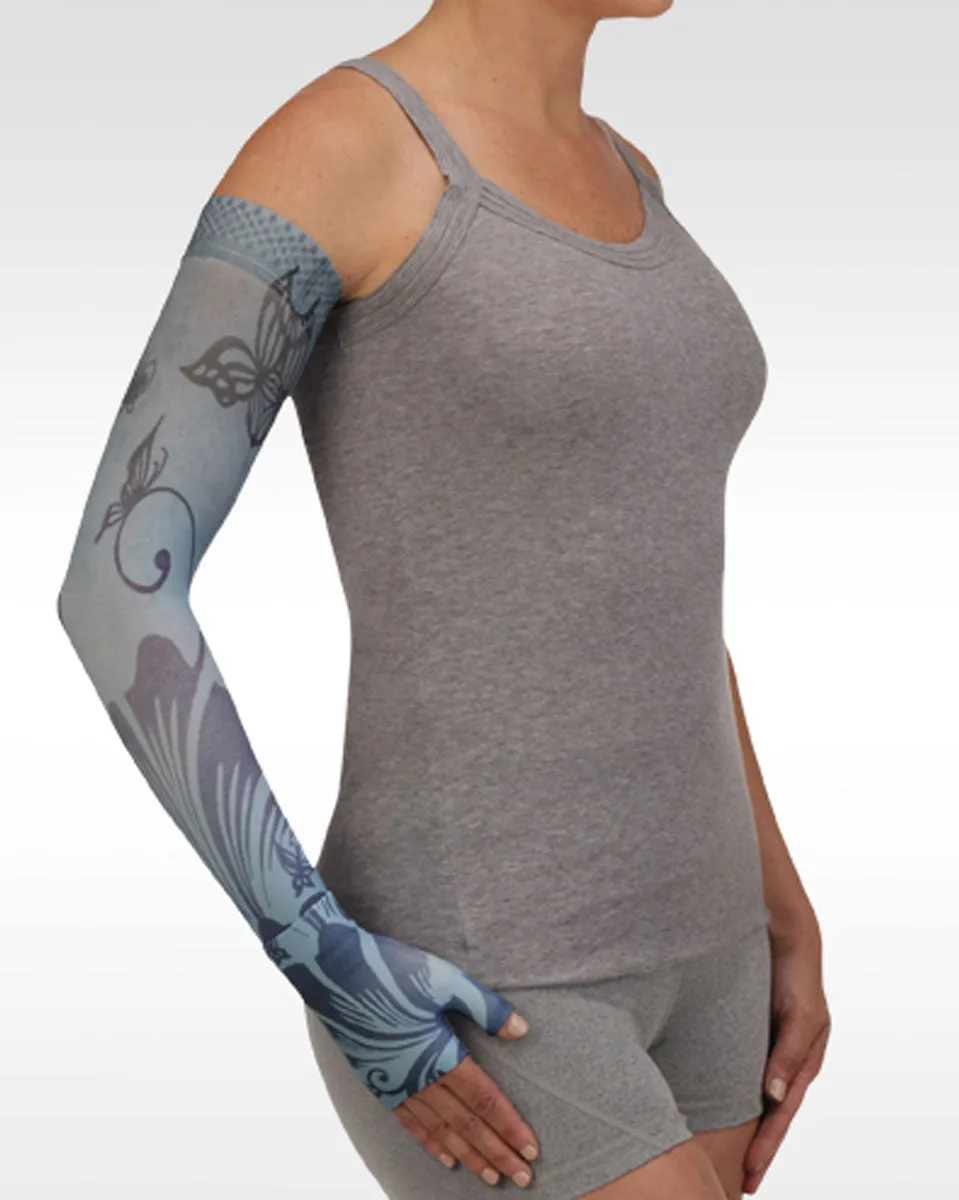 Juzo Soft 2001CG Print Series Armsleeves 20-30mmHg w/ Silicone Top Band - New Patterns - 1