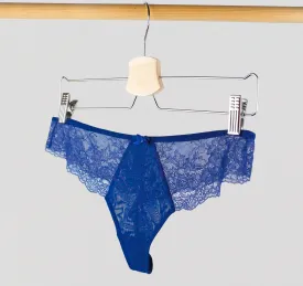 Lace seam-free thong [Cobalt]