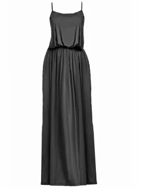 Long Breezy Camisole Style Sundress With Elastic Waist