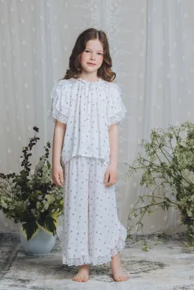 MILANA - GIRLS VISCOSE PYJAMA LILAC PRINT