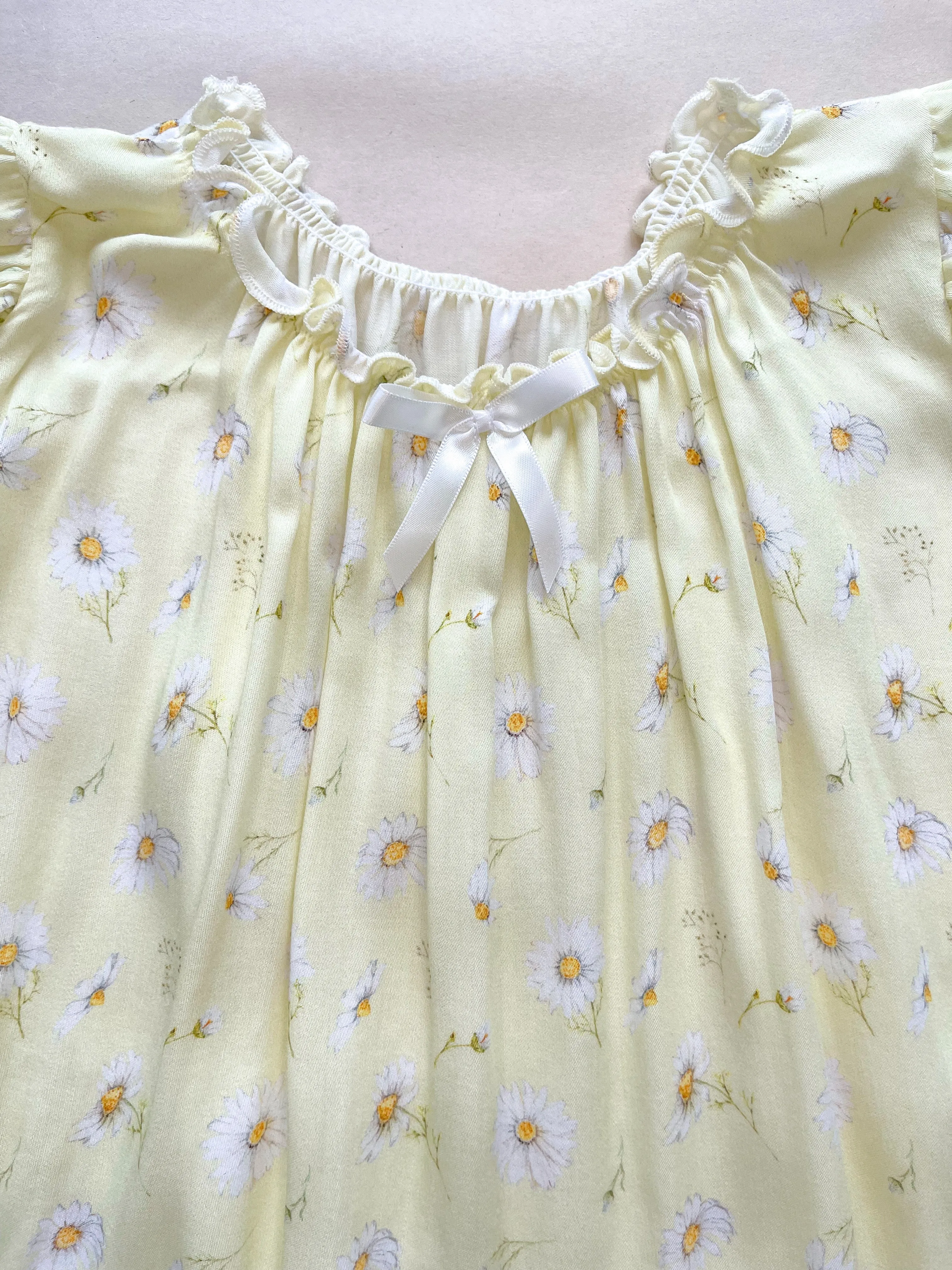 MILANA - GIRLS VISCOSE PYJAMA YELLOW DAISY PRINT