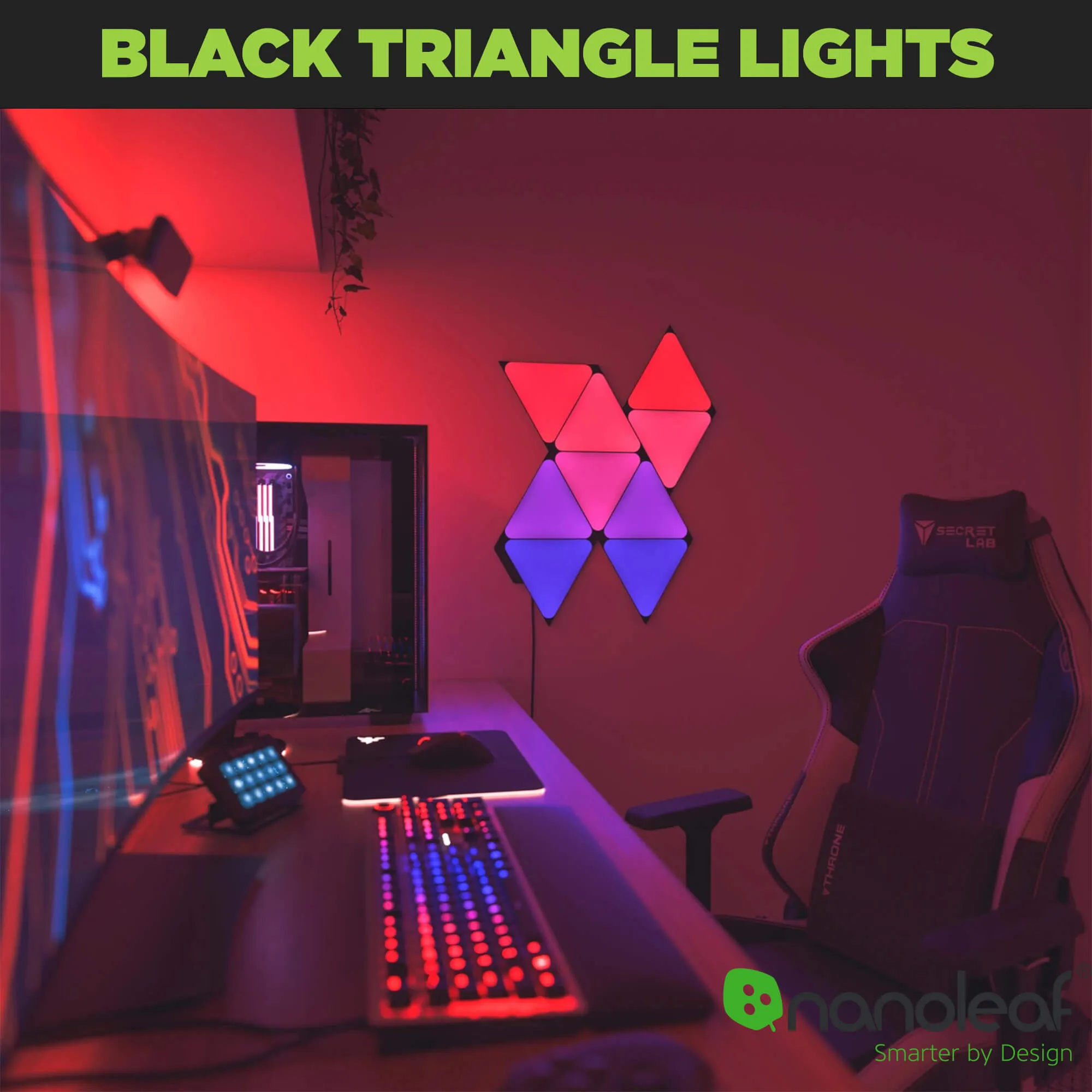 Nanoleaf | Ultra Black Triangles Smarter Kit