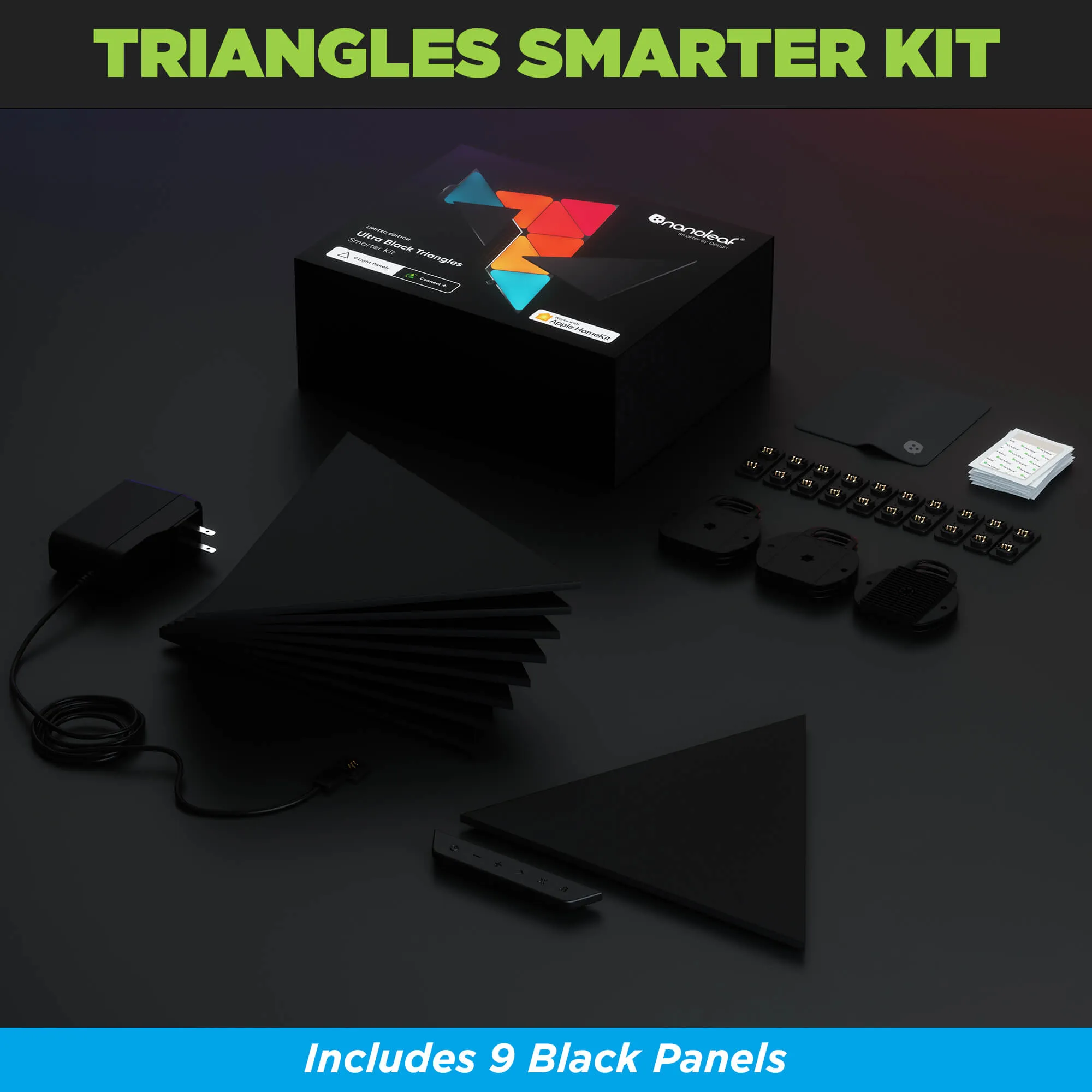 Nanoleaf | Ultra Black Triangles Smarter Kit