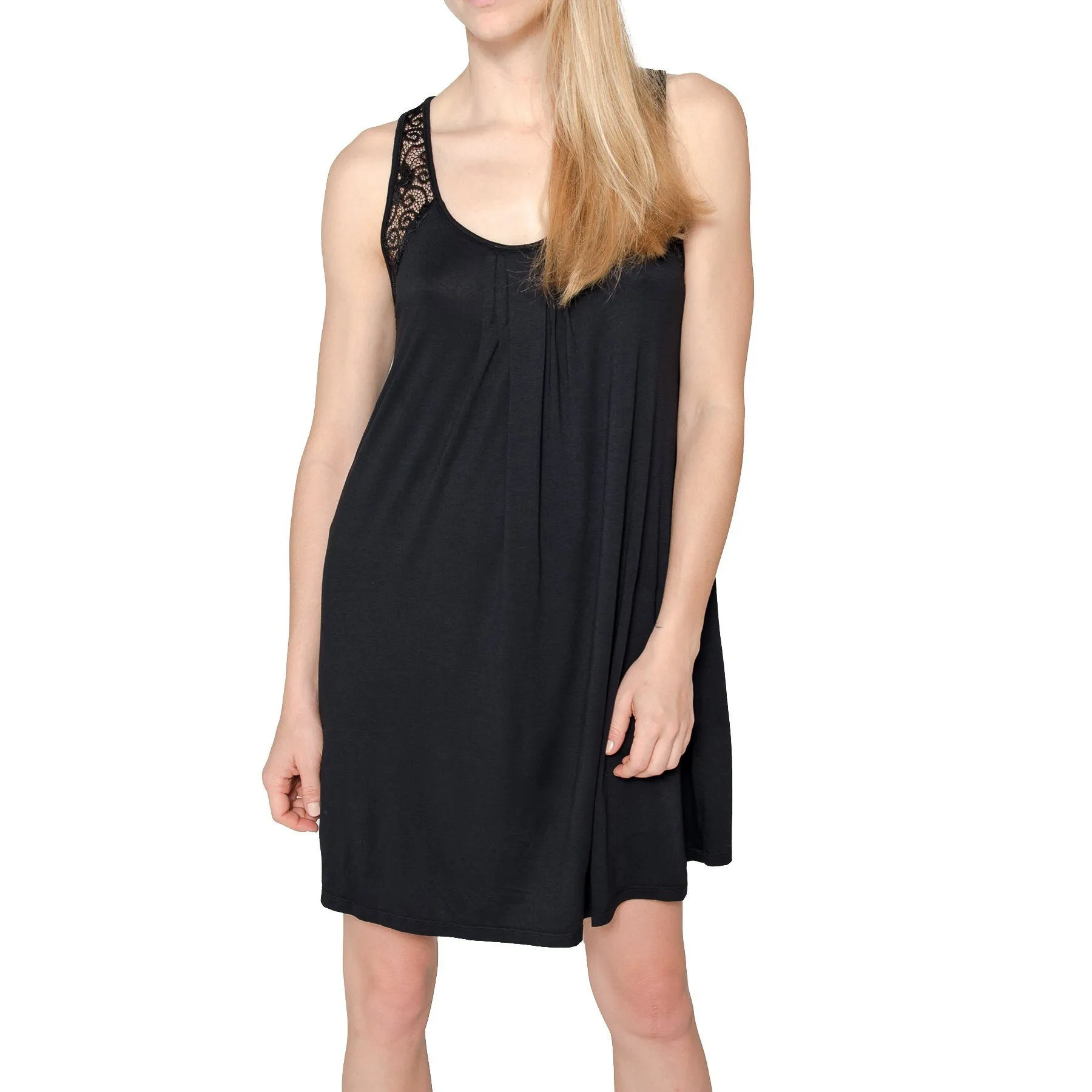 Olivia Short Nightgown - Black