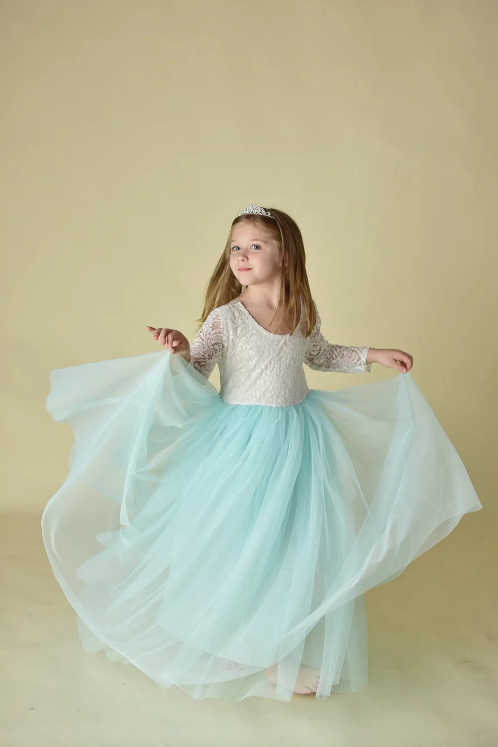 PARIS TULLE MAXI DRESS - MINT