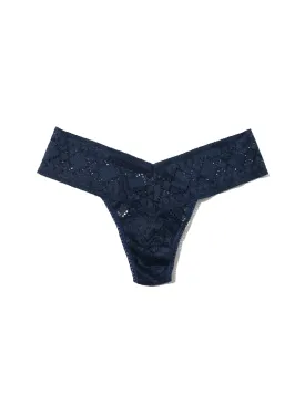 Petite Size Gem Lace Thong Hummingbird Blue Sale