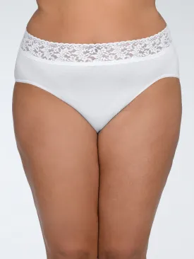 Plus Size Supima® Cotton French Brief White