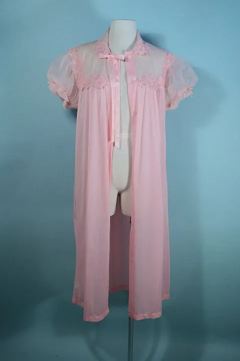 SOLD Vintage Pink Peignoir Robe Penny's SZ 36