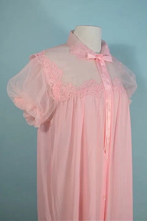 SOLD Vintage Pink Peignoir Robe Penny's SZ 36