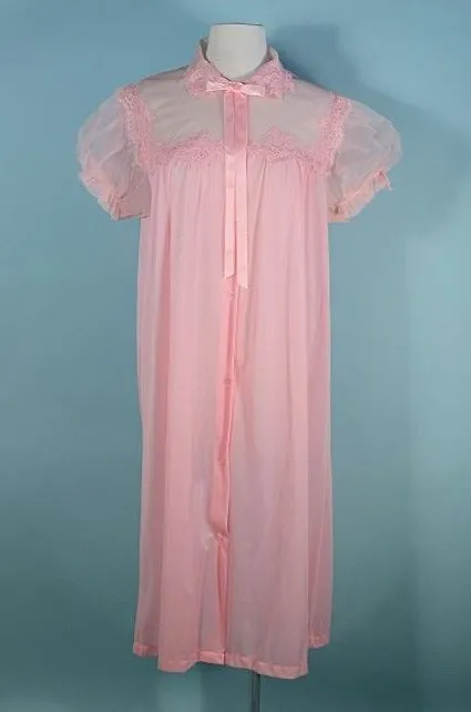 SOLD Vintage Pink Peignoir Robe Penny's SZ 36