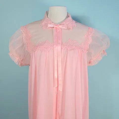 SOLD Vintage Pink Peignoir Robe Penny's SZ 36