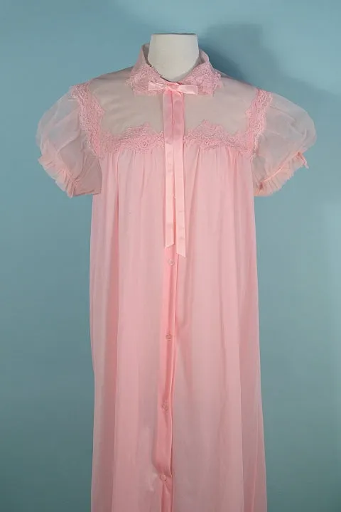 SOLD Vintage Pink Peignoir Robe Penny's SZ 36