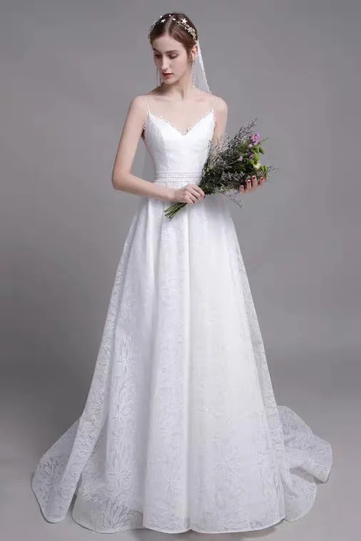 The Kerrelyn Wedding Bridal Sleeveless Lace Dress