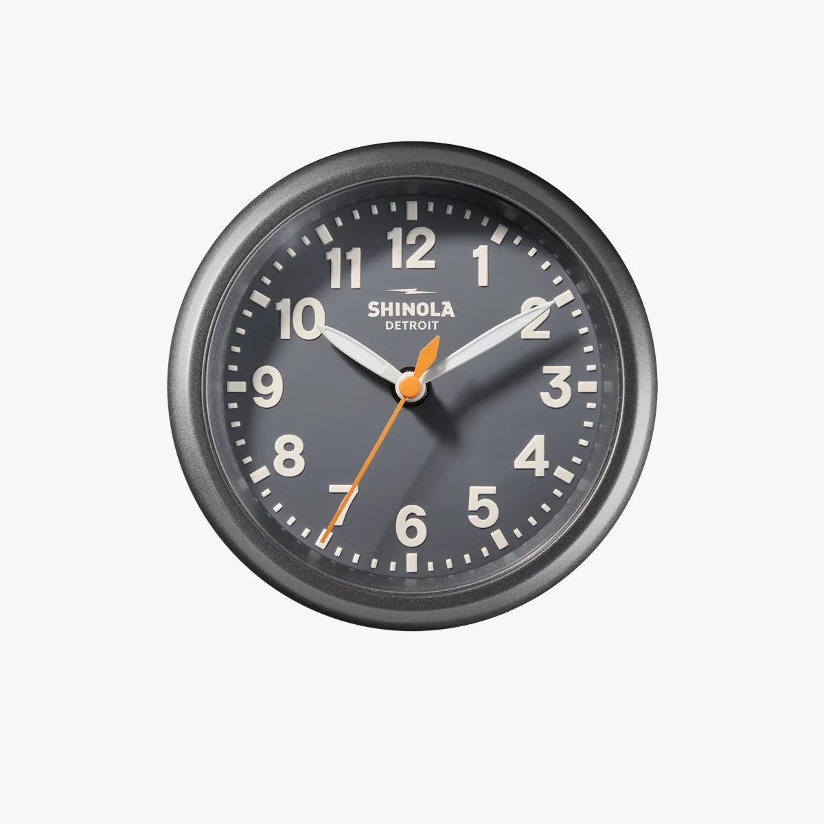 The Runwell 6" Desk Clock Gunmetal/Gray/Cream