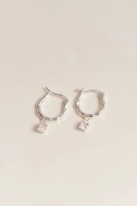 Tia Hoop Earrings Silver