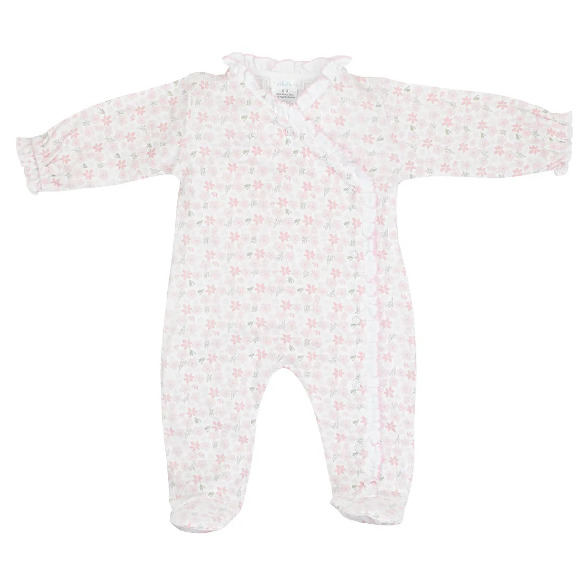 Winter Blooming Flowers Footie |  Baby Girl